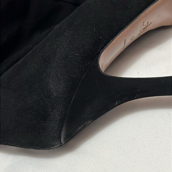 Prada Black Suede Platform Heeled Over the Knee Boots - Picture 12 of 16